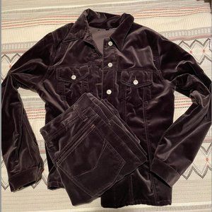 vintage velvet jacket + pant set